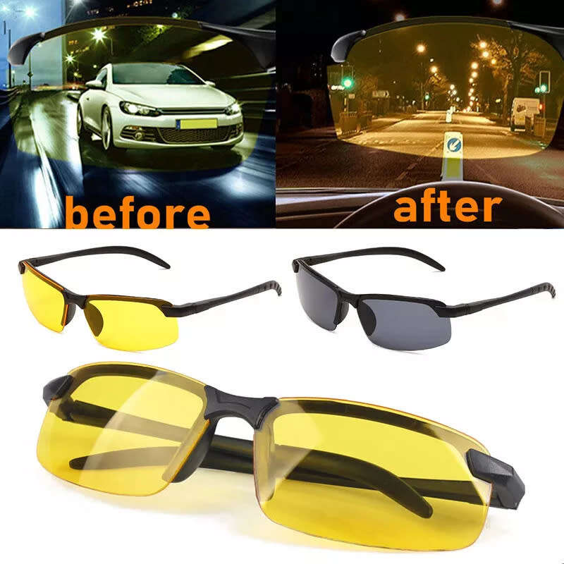 Yellow polarized night driving glasses hot sale